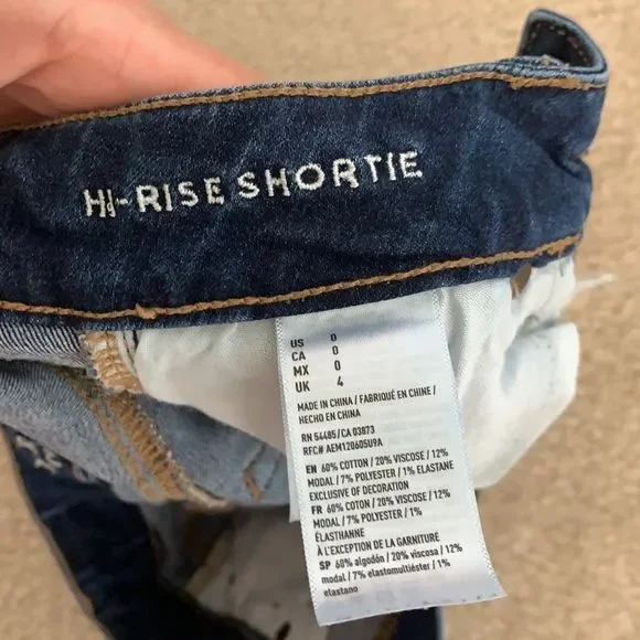 American Eagle Jean Shorts Dark Wash - Picture 4 of 4